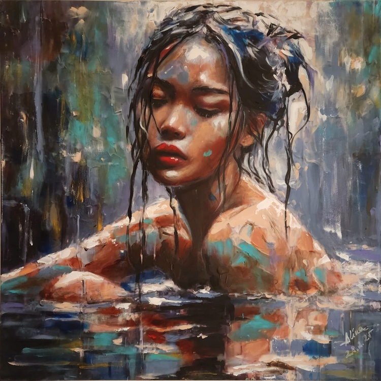 ArteDiAlina.com painting: Blue Rose
